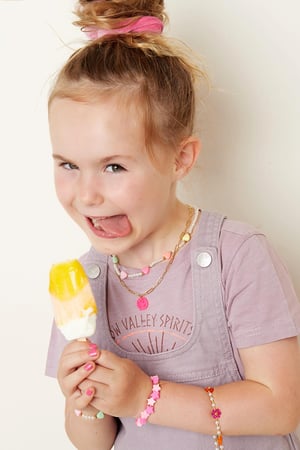 Collar perlas amor colección Madre-Hija - Niños Multicolor Acero inoxidable h5 Imagen2